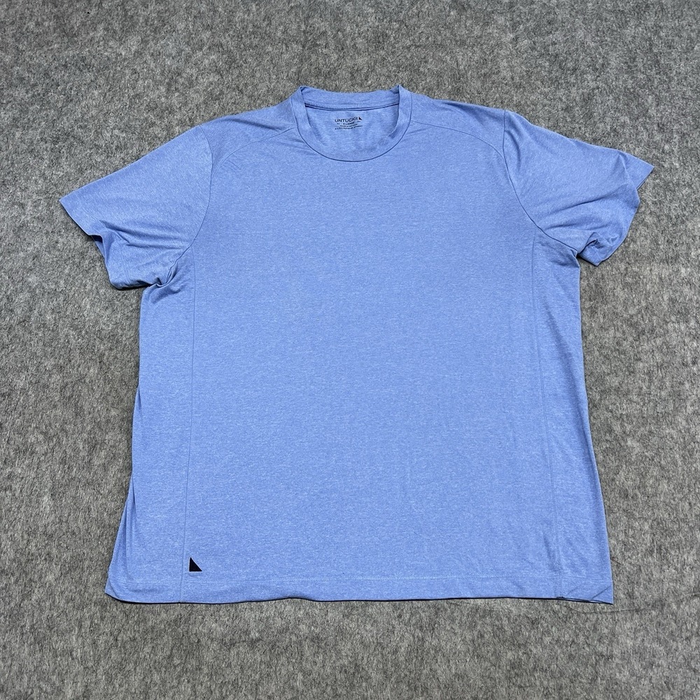 UNTUCKit Shirt Mens XL Blue Clarendon Performance Stretch Polyester Spandex Tee